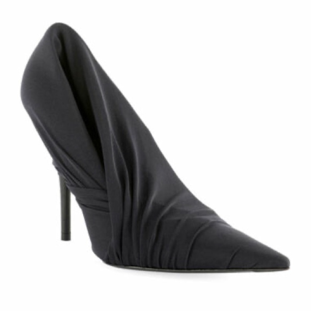 BALENCIAGA JERSEY KNIT DRAPE PUMPS HEELS